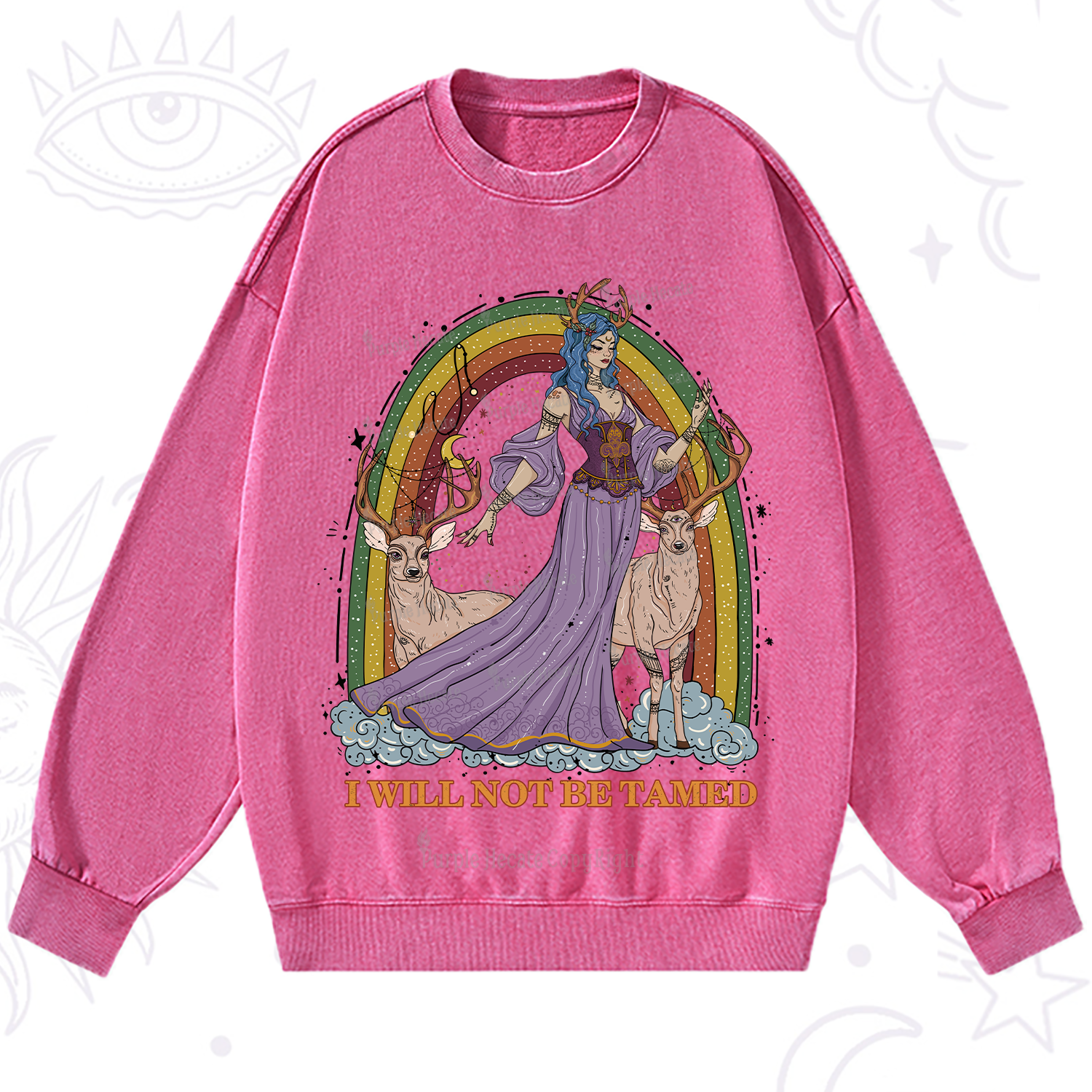 Purplehecate I Will No Be Tamed Washed Sweatshirt