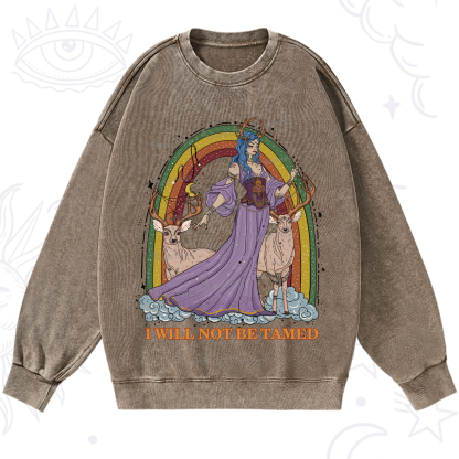 Purplehecate I Will No Be Tamed Washed Sweatshirt
