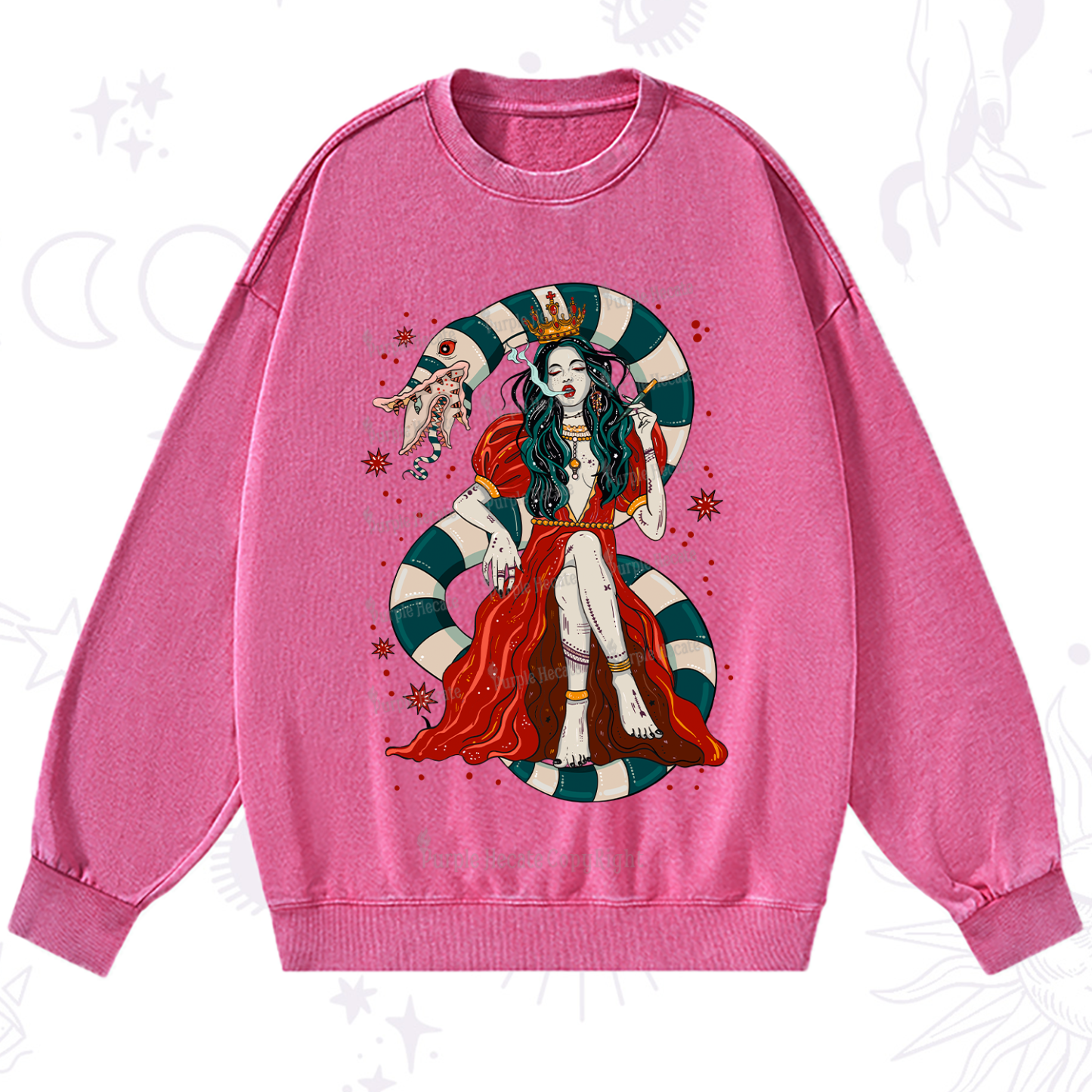 Purplehecate Queen of the Sandworms Washed Sweatshirt