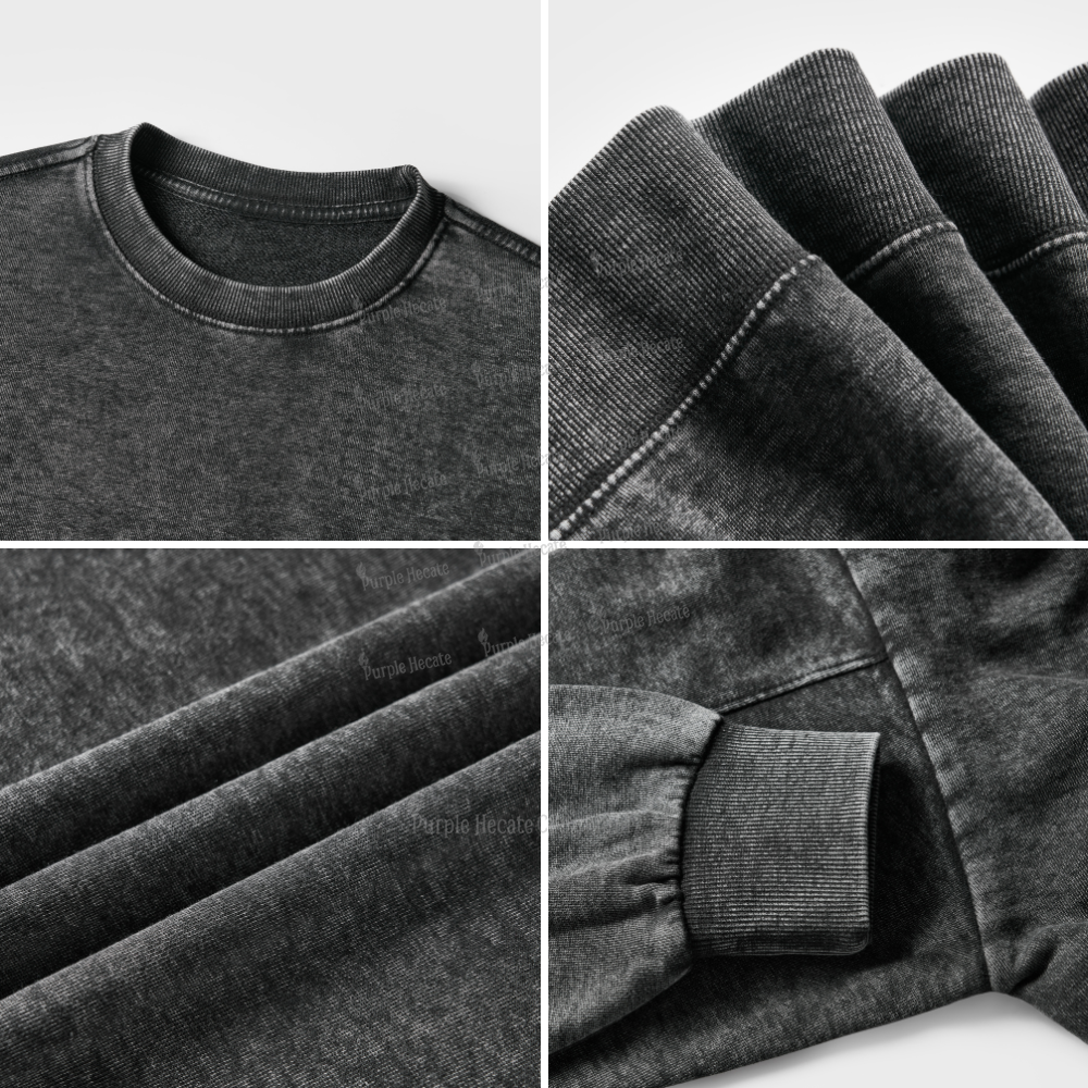 Purplehecate Christmas Skeleton Dinner Washed Sweatshirt