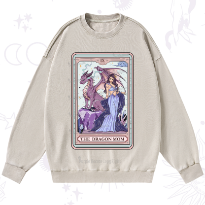 Purplehecate The Dragon Mom Tarot Washed Sweatshirt
