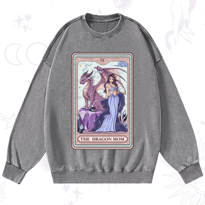 Purplehecate The Dragon Mom Tarot Washed Sweatshirt