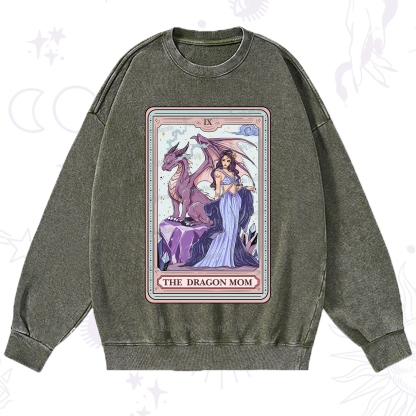 Purplehecate The Dragon Mom Tarot Washed Sweatshirt
