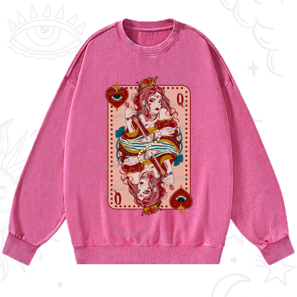 Purplehecate Queen of Hearts Washed Sweatshirt
