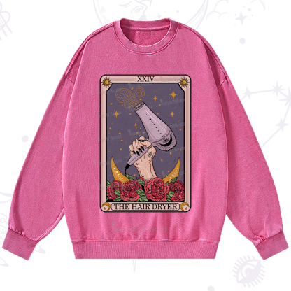 Purplehecate The Hair Dryer Tarot Washed Sweatshirt