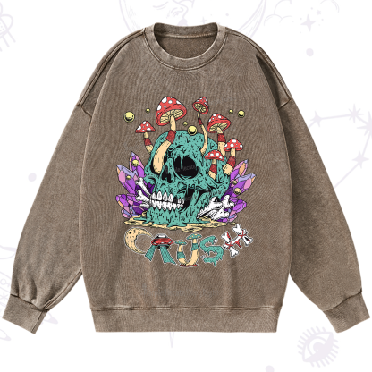 Purplehecate Magic Skeleton Washed Sweatshirt