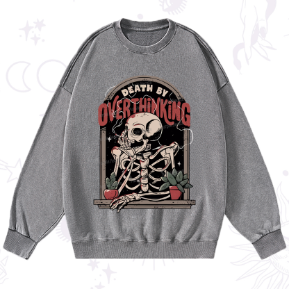 Purplehecate Death By Overthinking Washed Sweatshirt