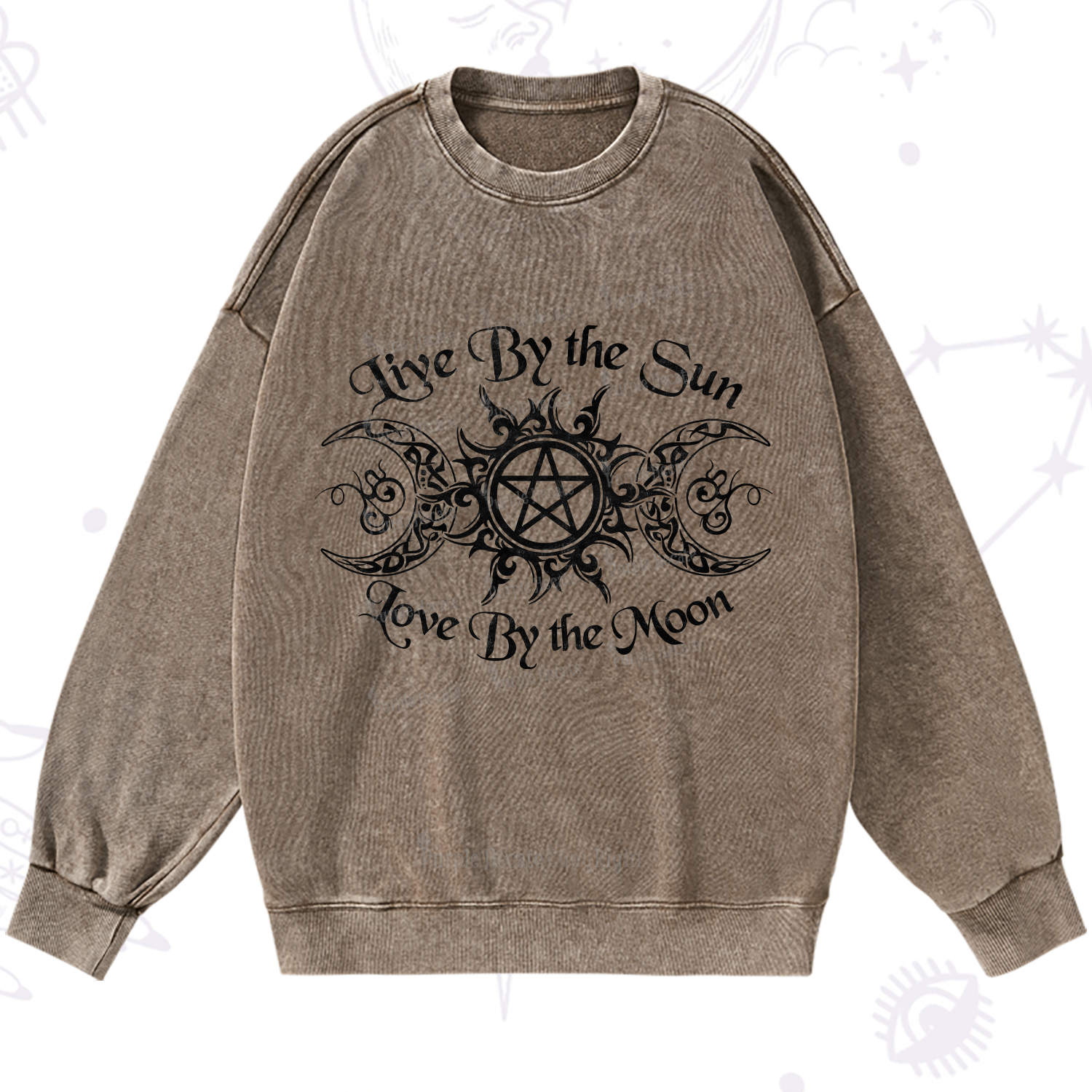 Purplehecate Hecate's Lunar Blessing Washed Sweatshirt