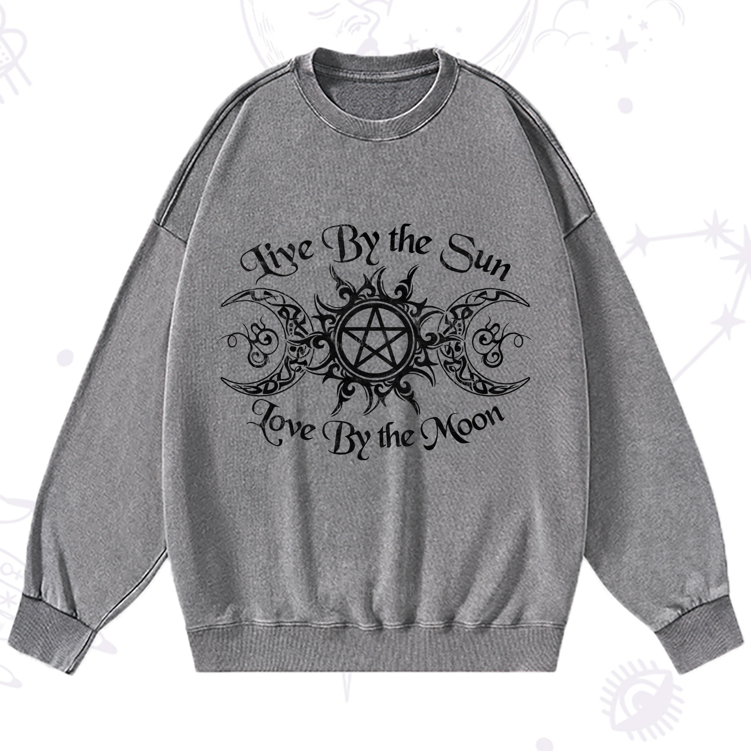 Purplehecate Hecate's Lunar Blessing Washed Sweatshirt