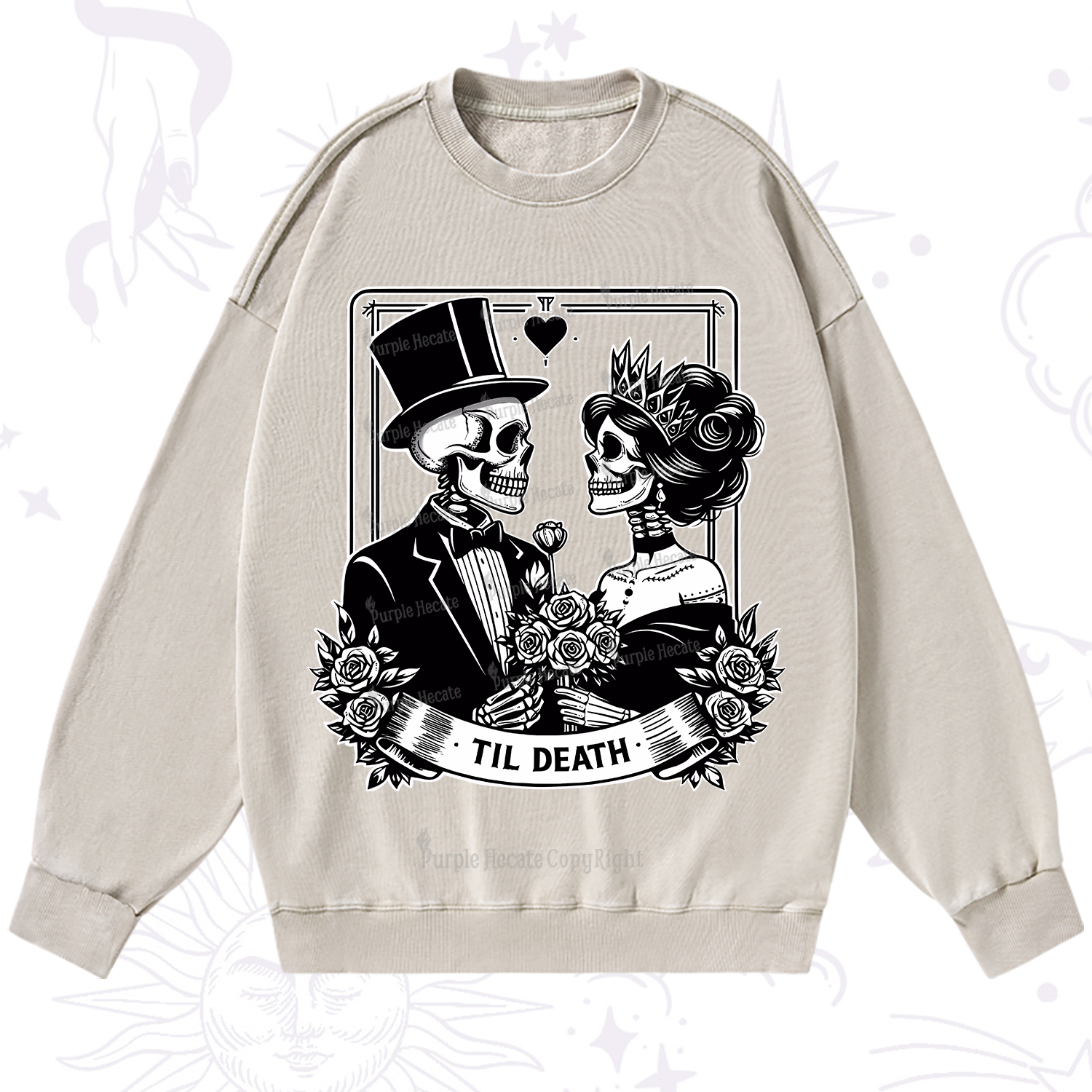 Purplehecate Til Death Washed Sweatshirt
