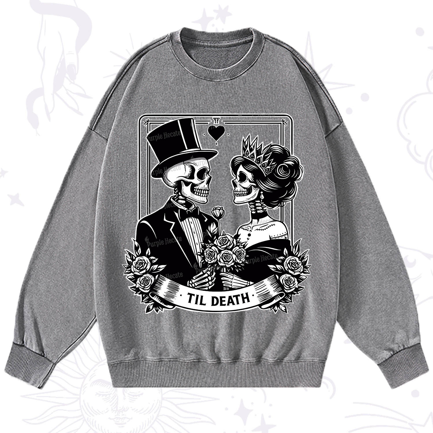 Purplehecate Til Death Washed Sweatshirt