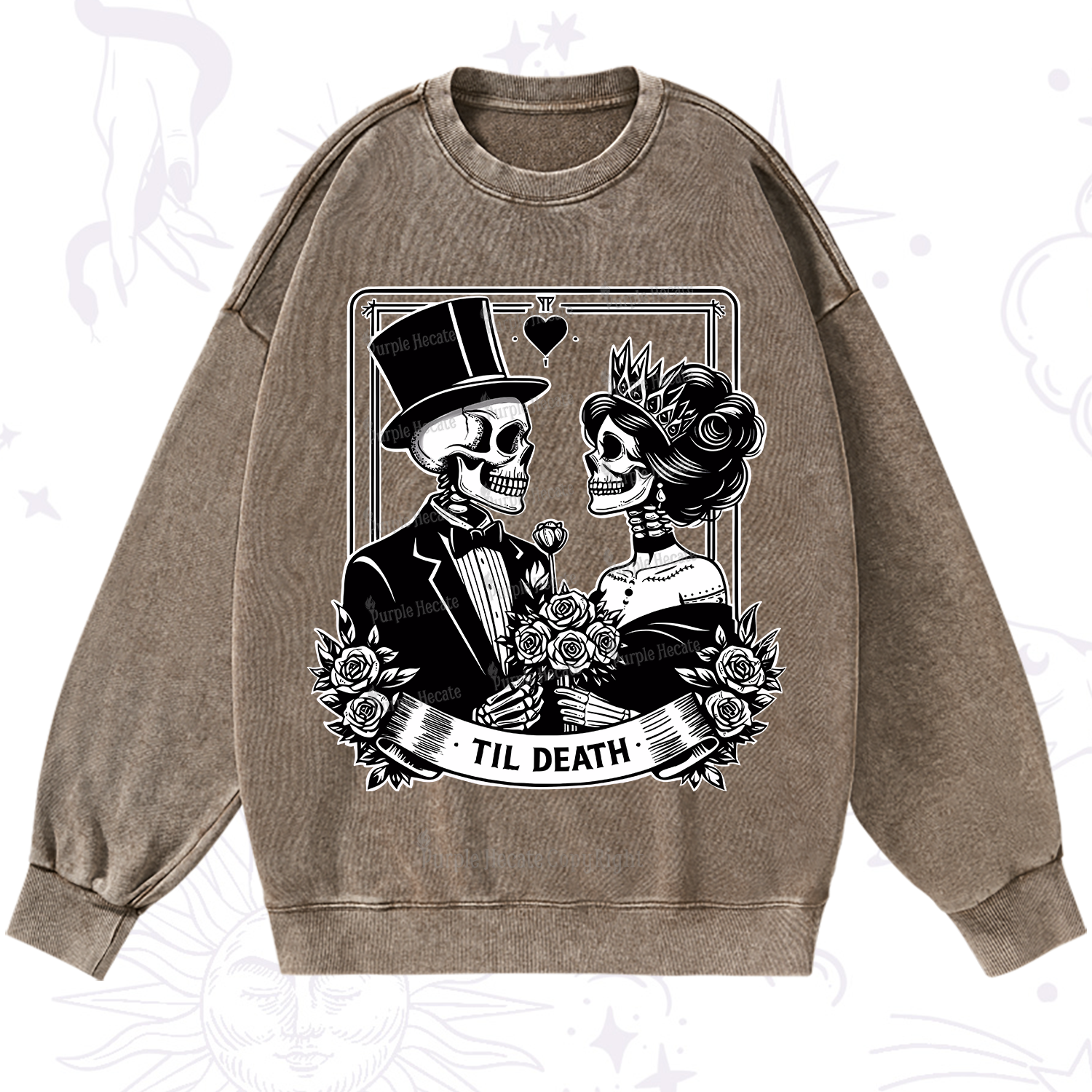 Purplehecate Til Death Washed Sweatshirt