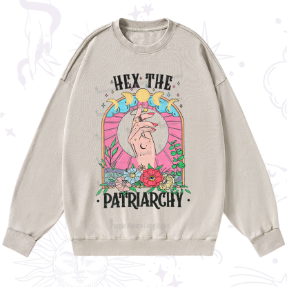 Purplehecate Hex The Patriarchy Washed Sweatshirt