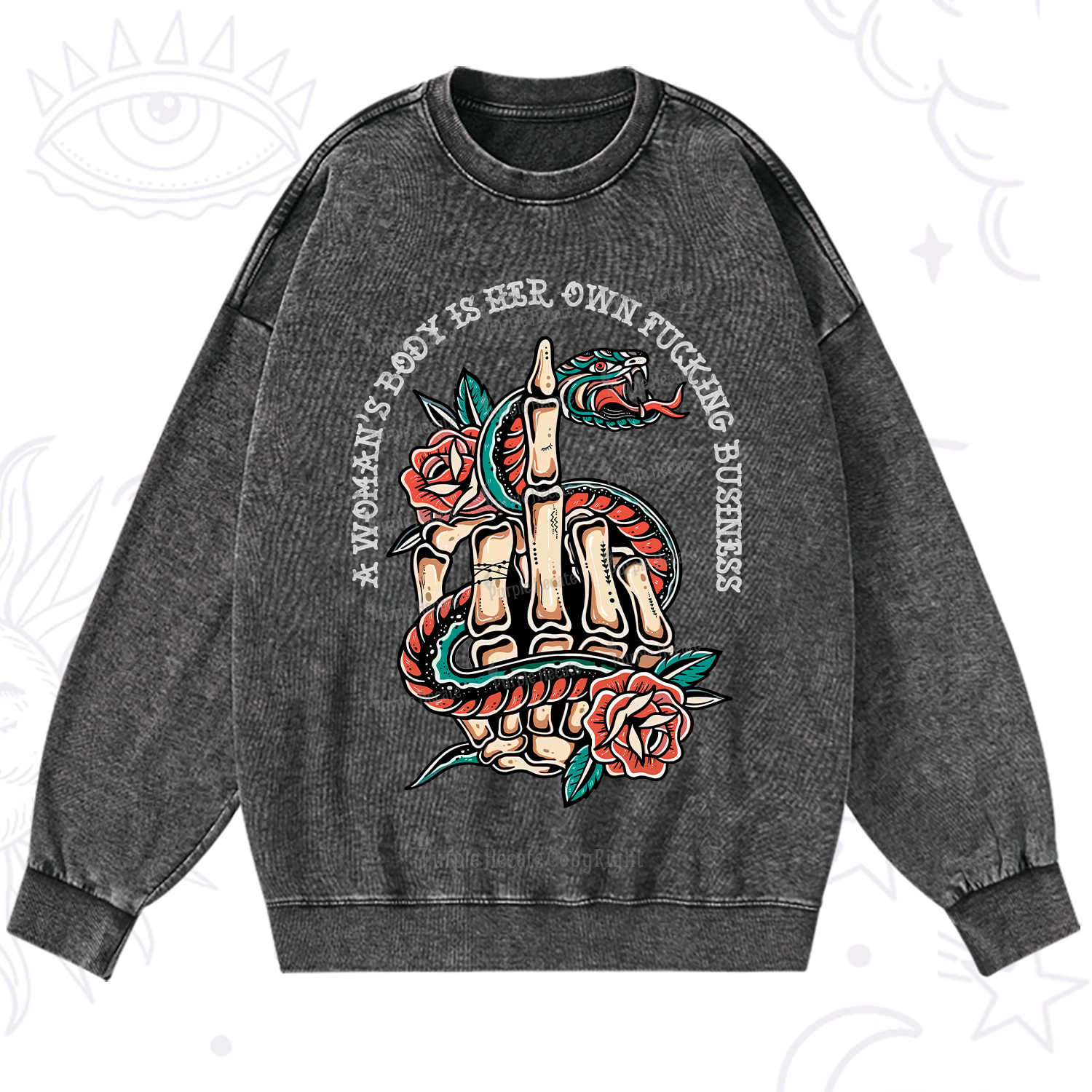 Purplehecate A Women’s Body Is Her Washed Sweatshirt