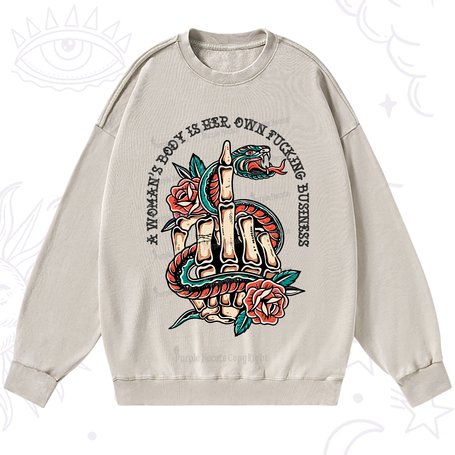 Purplehecate A Women’s Body Is Her Washed Sweatshirt