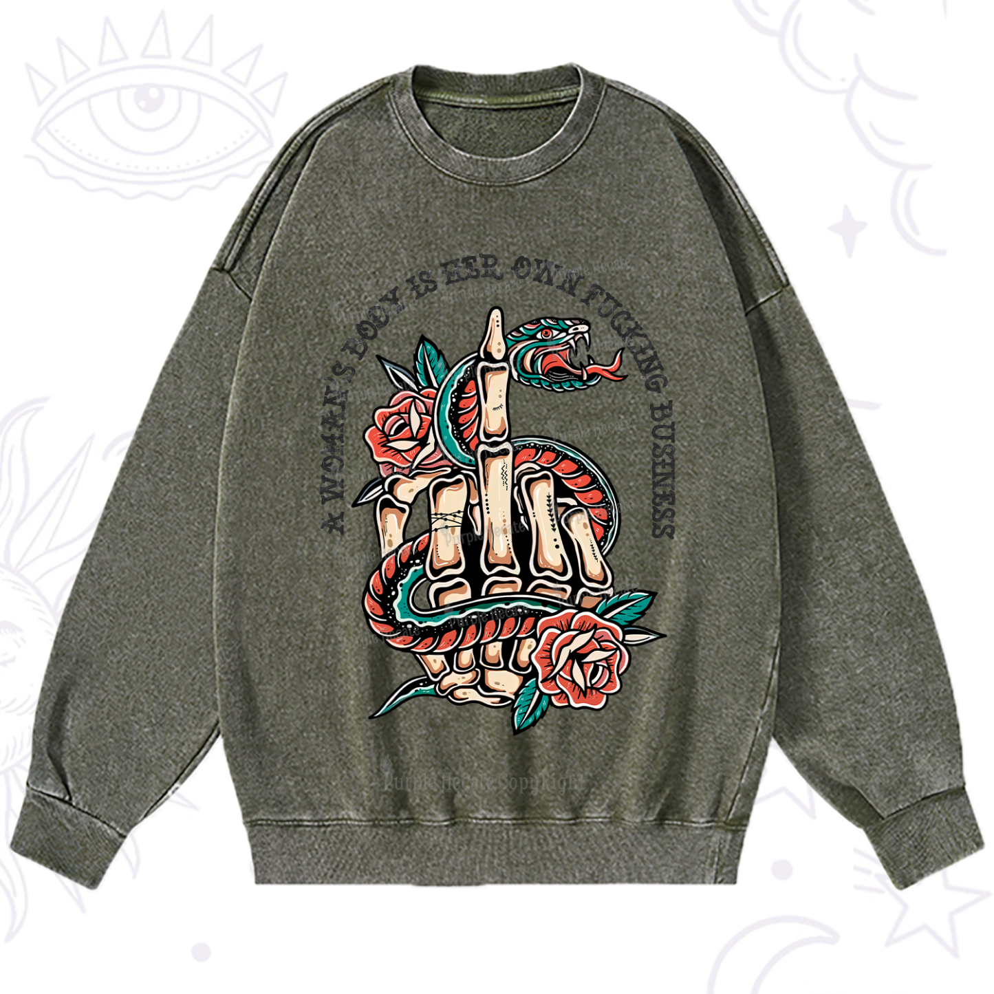 Purplehecate A Women’s Body Is Her Washed Sweatshirt