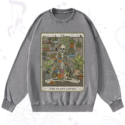 Purplehecate The Plant Lover Tarot Washed Sweatshirt