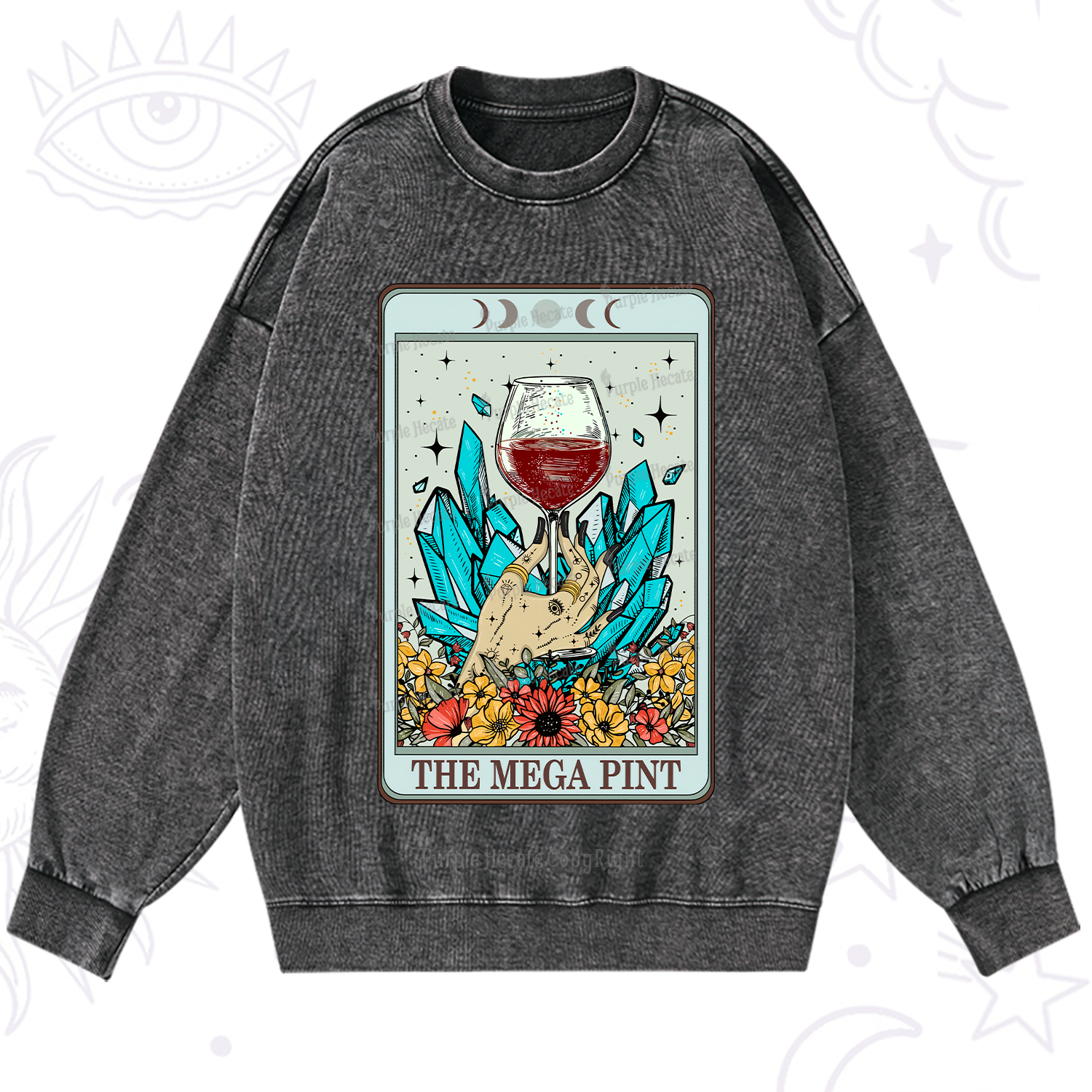 Purplehecate The Mega Pint Washed Sweatshirt