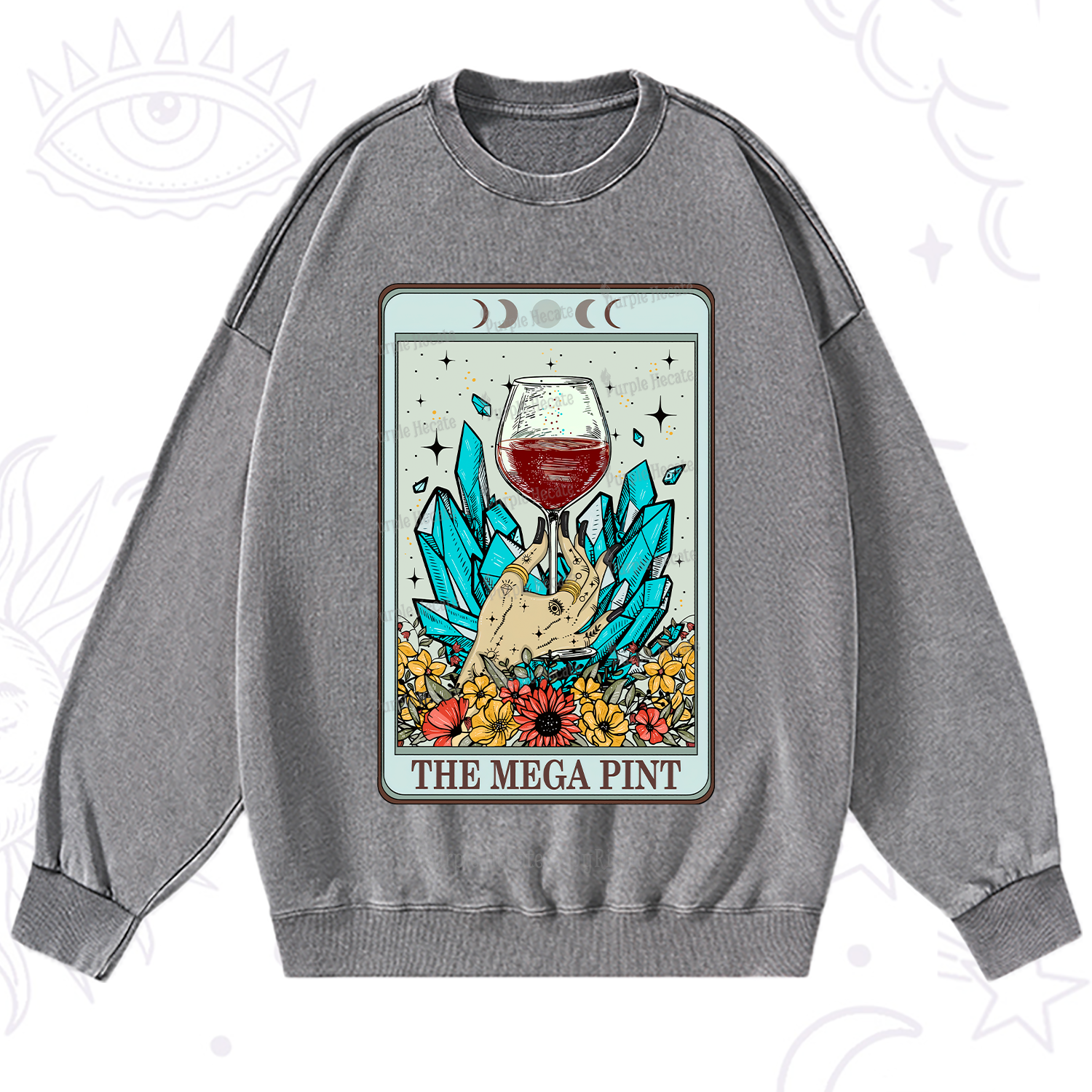 Purplehecate The Mega Pint Washed Sweatshirt