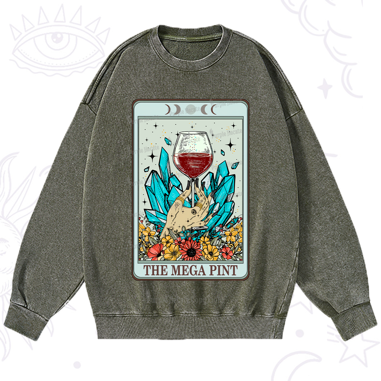 Purplehecate The Mega Pint Washed Sweatshirt