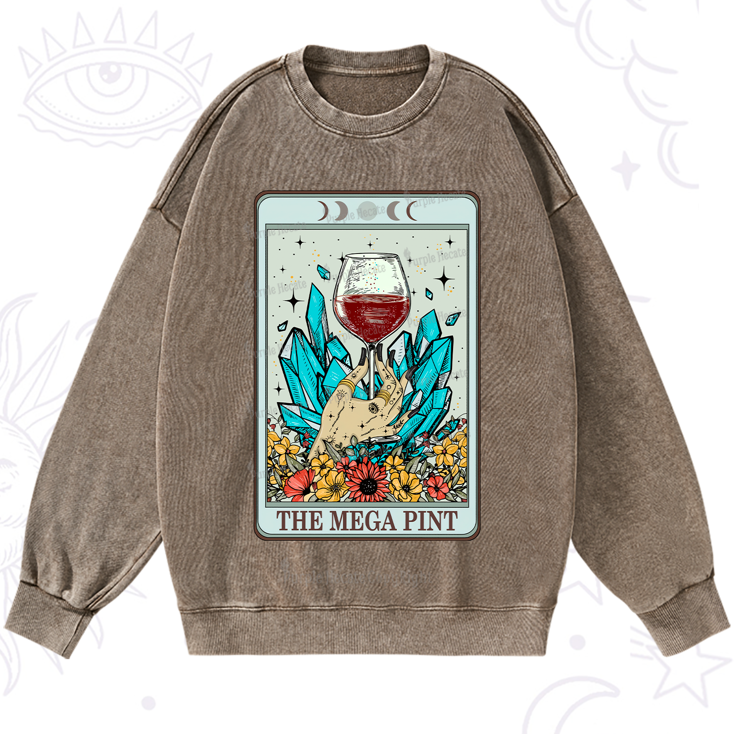 Purplehecate The Mega Pint Washed Sweatshirt