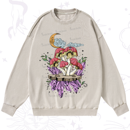 Purplehecate Fantasy Mushroom Washed Sweatshirt