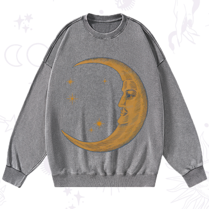 Purplehecate Celestial Moon Washed Sweatshirt