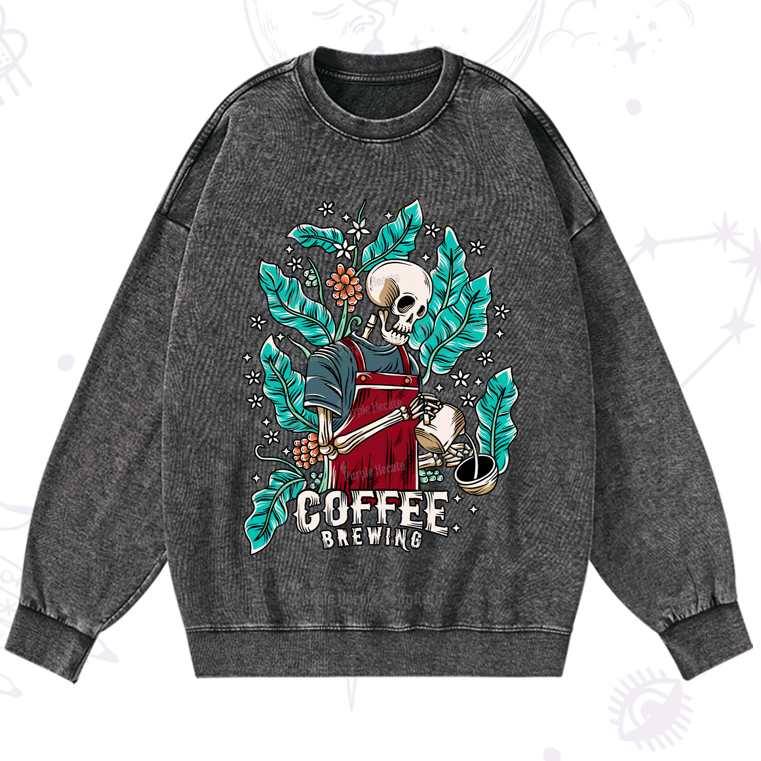 Purplehecate Coffee Brewing Washed Sweatshirt