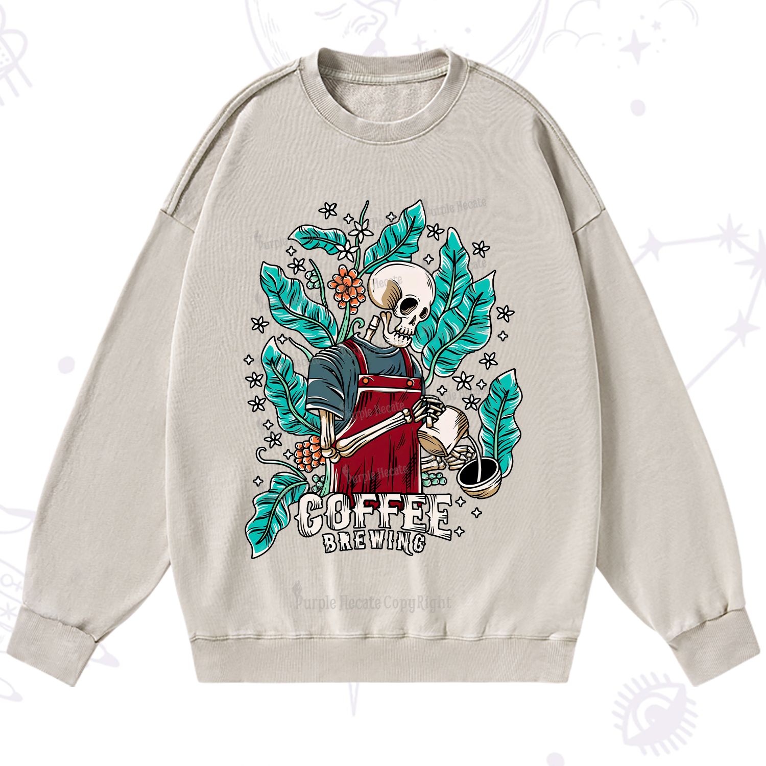 Purplehecate Coffee Brewing Washed Sweatshirt
