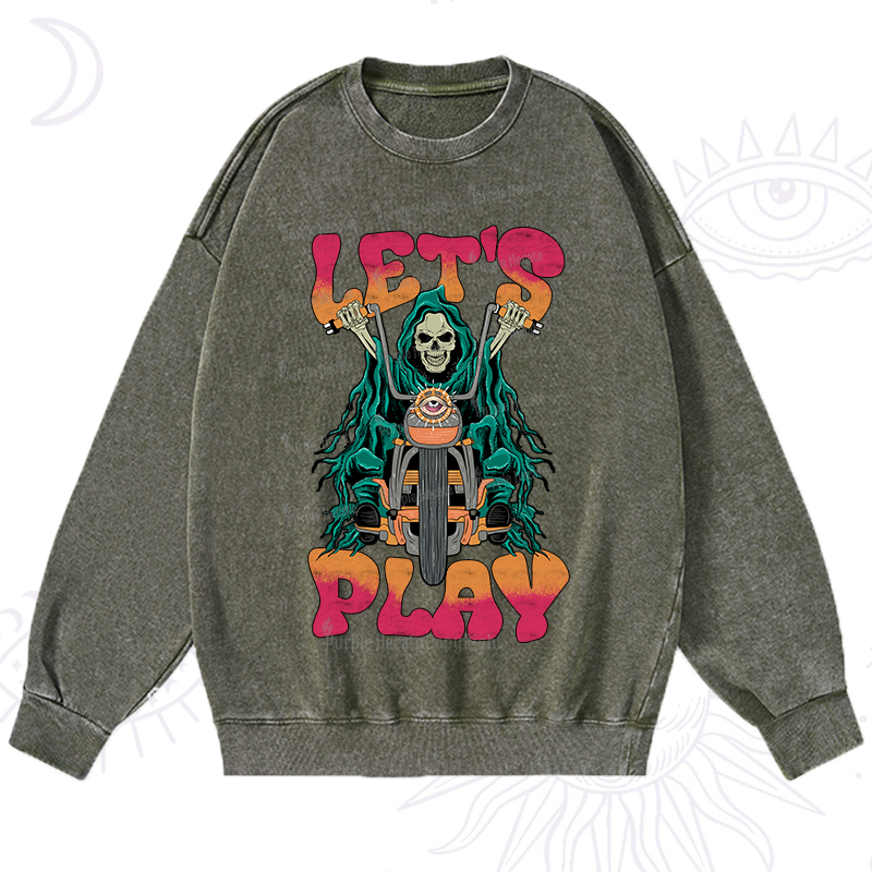Purplehecate Let's Play Washed Sweatshirt