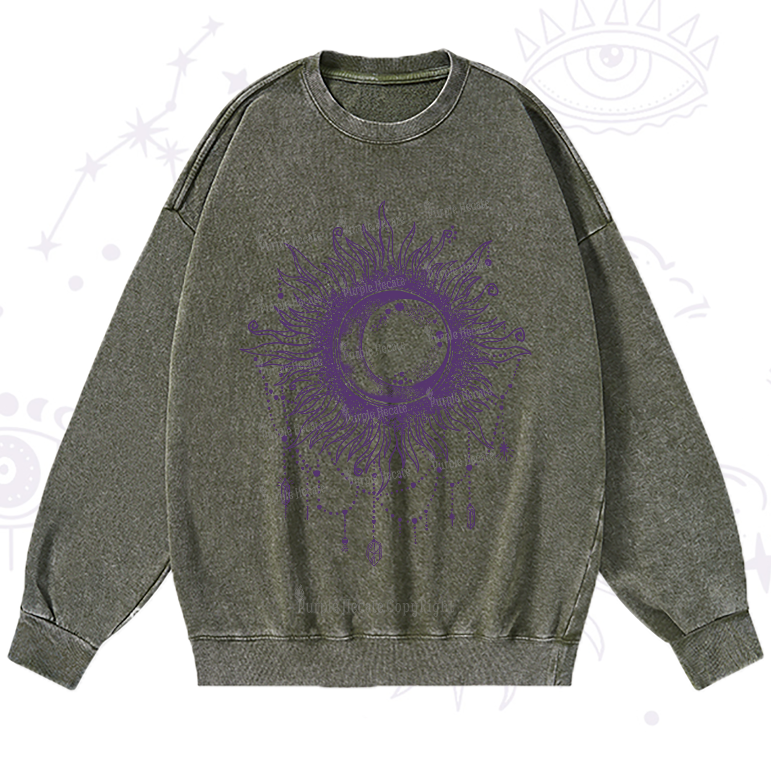 Purplehecate Starry Eye Washed Sweatshirt