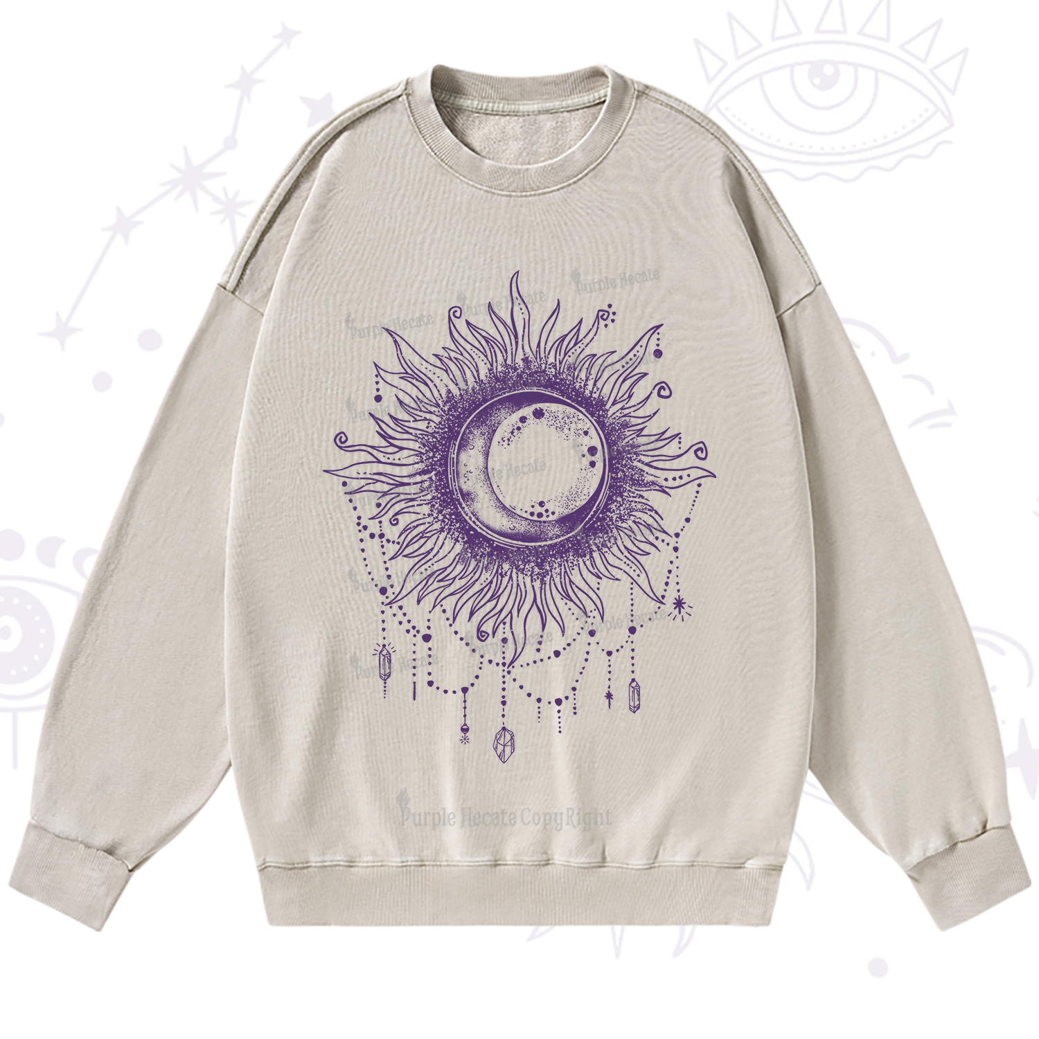 Purplehecate Starry Eye Washed Sweatshirt
