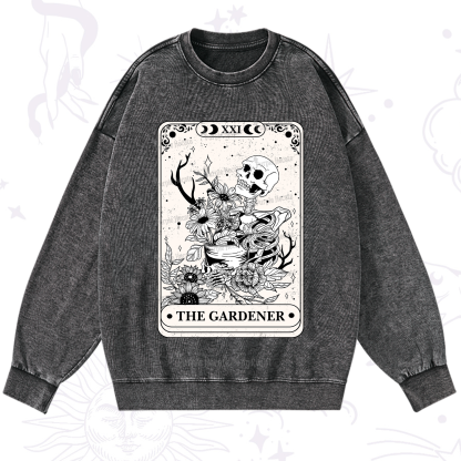 Purplehecate The Gardener Tarot Washed Sweatshirt