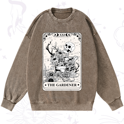 Purplehecate The Gardener Tarot Washed Sweatshirt