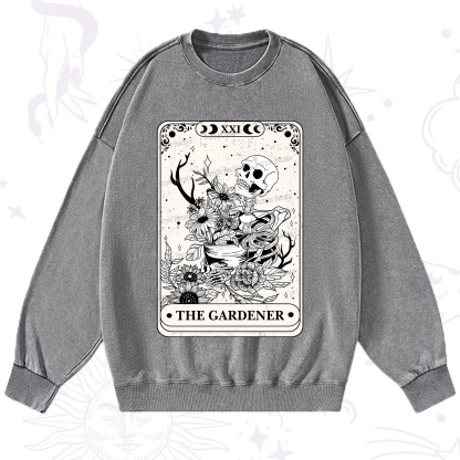 Purplehecate The Gardener Tarot Washed Sweatshirt