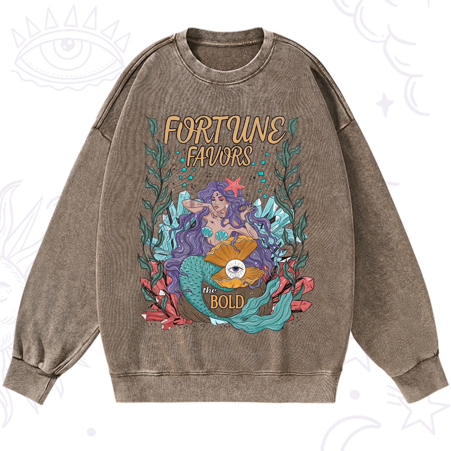 Purplehecate Fortune Favors The Bold Washed Sweatshirt
