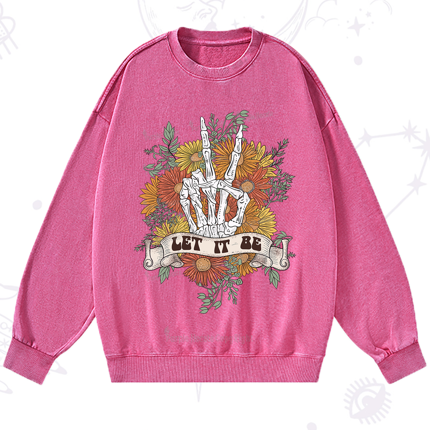 Purplehecate Letting Go Bravely Washed Sweatshirt