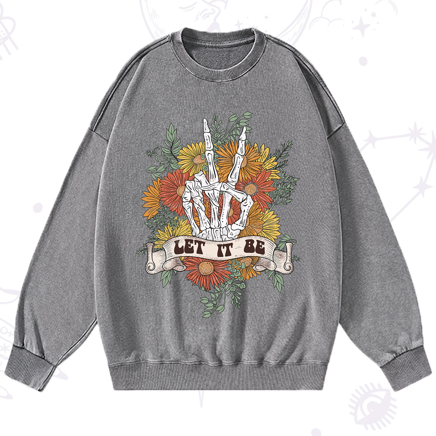 Purplehecate Letting Go Bravely Washed Sweatshirt