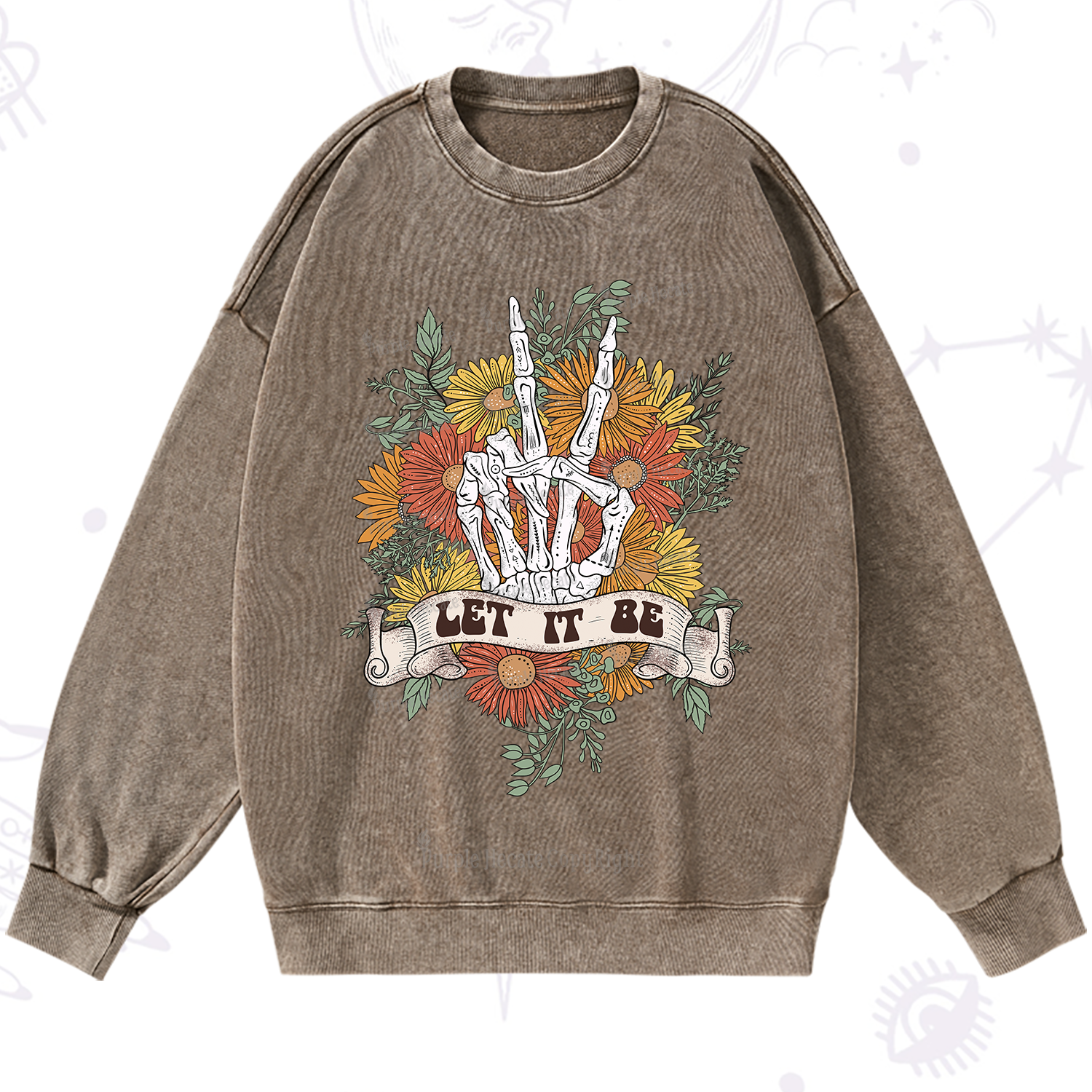 Purplehecate Letting Go Bravely Washed Sweatshirt