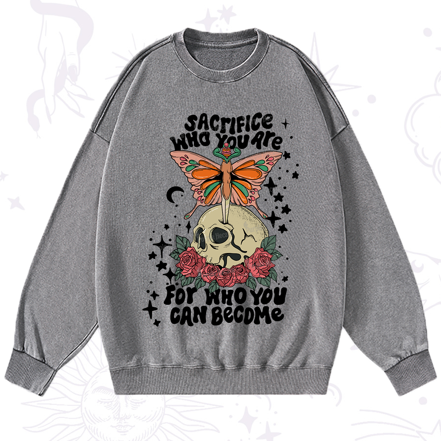 Purplehecate For Who You Can Become Washed Sweatshirt