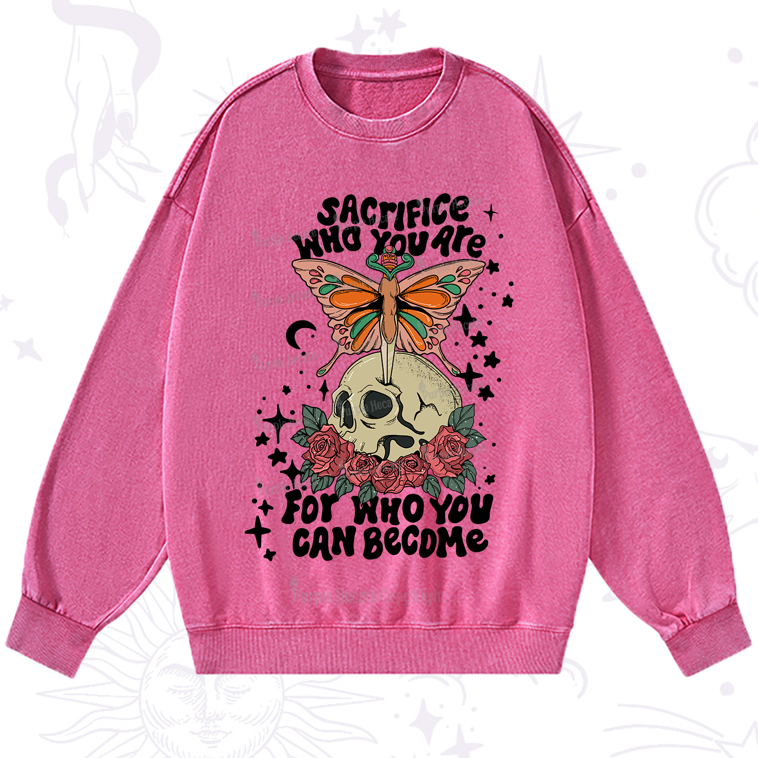 Purplehecate For Who You Can Become Washed Sweatshirt