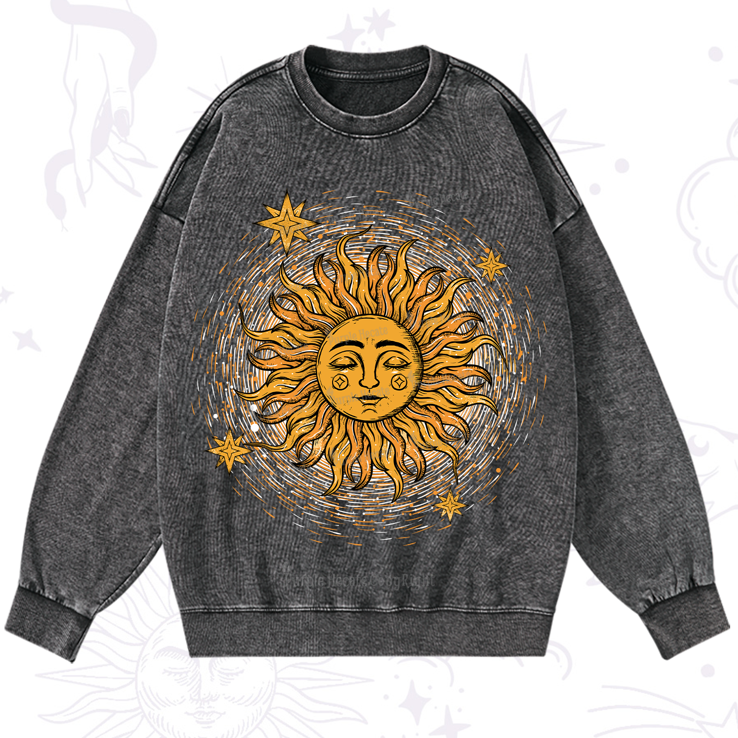 Purplehecate Celestial Sun Washed Sweatshirt