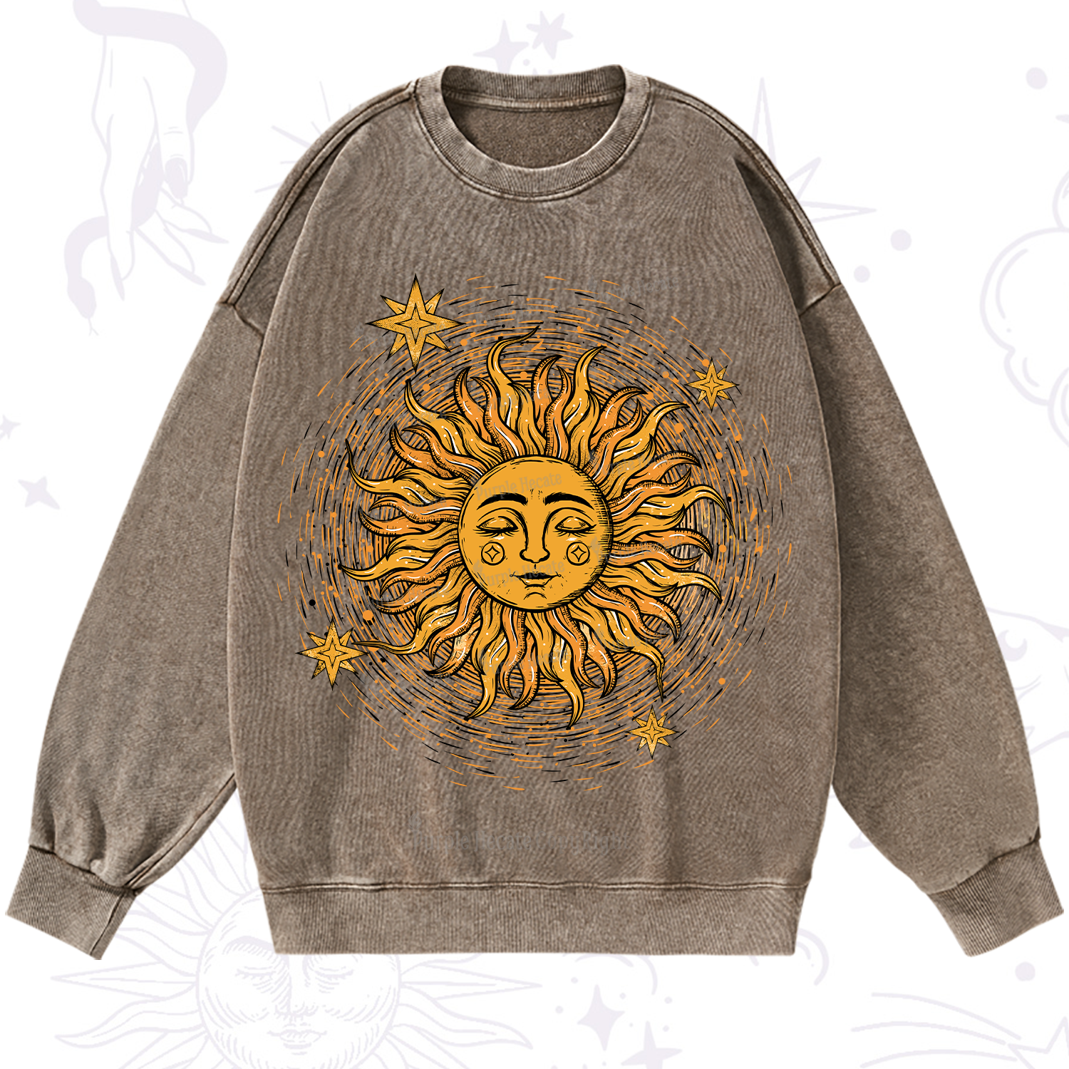 Purplehecate Celestial Sun Washed Sweatshirt