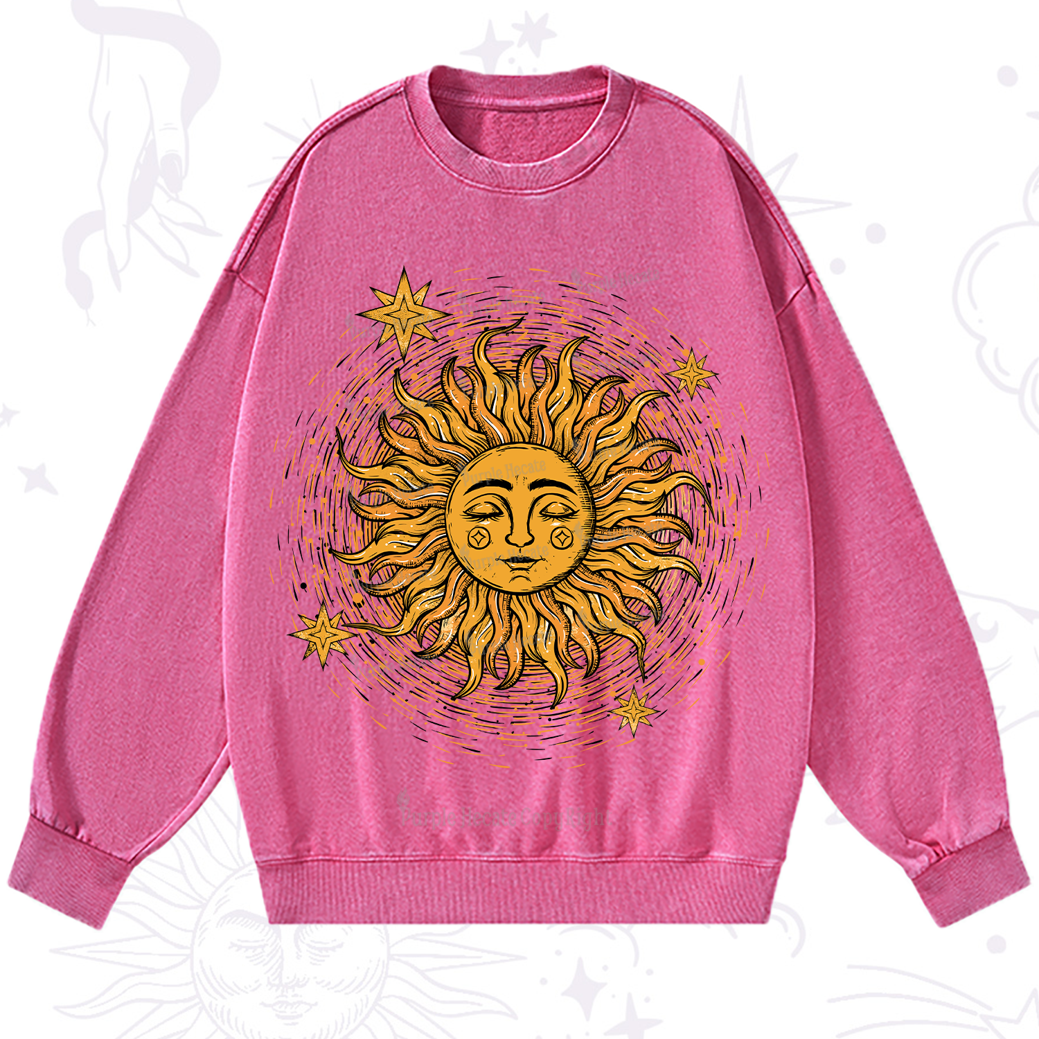 Purplehecate Celestial Sun Washed Sweatshirt