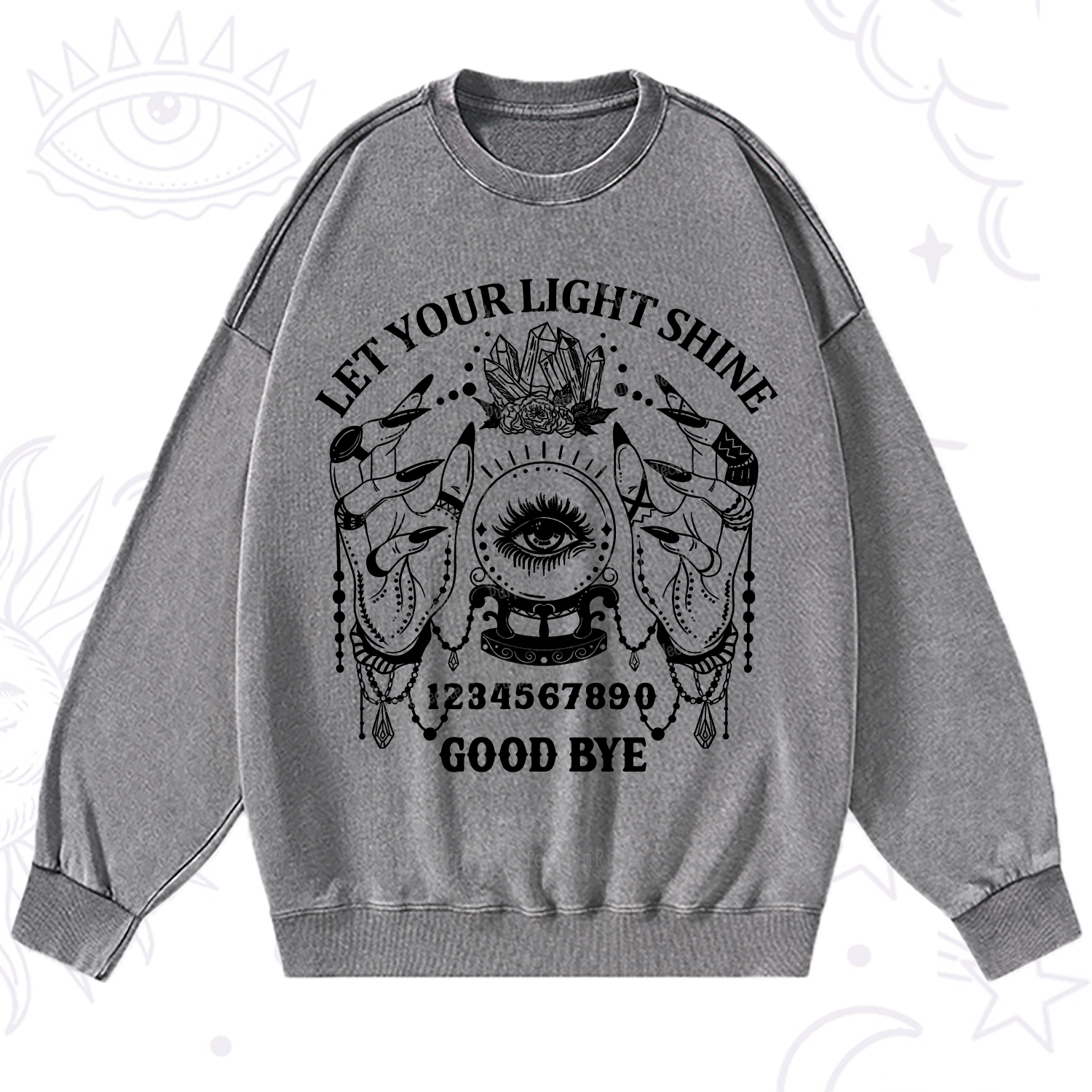 Purplehecate The Frendies Tarot Card Washed Sweatshirt