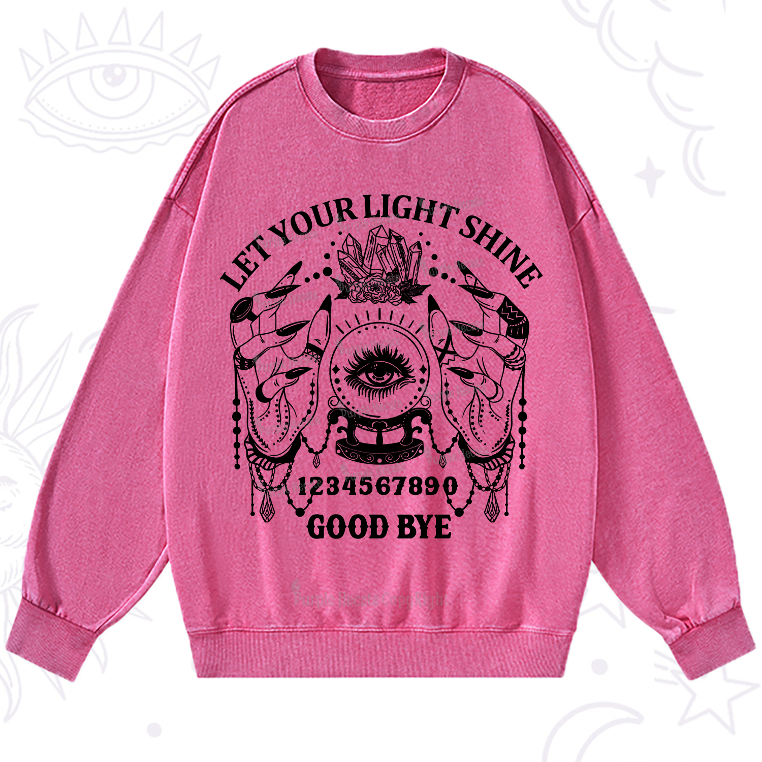 Purplehecate The Frendies Tarot Card Washed Sweatshirt