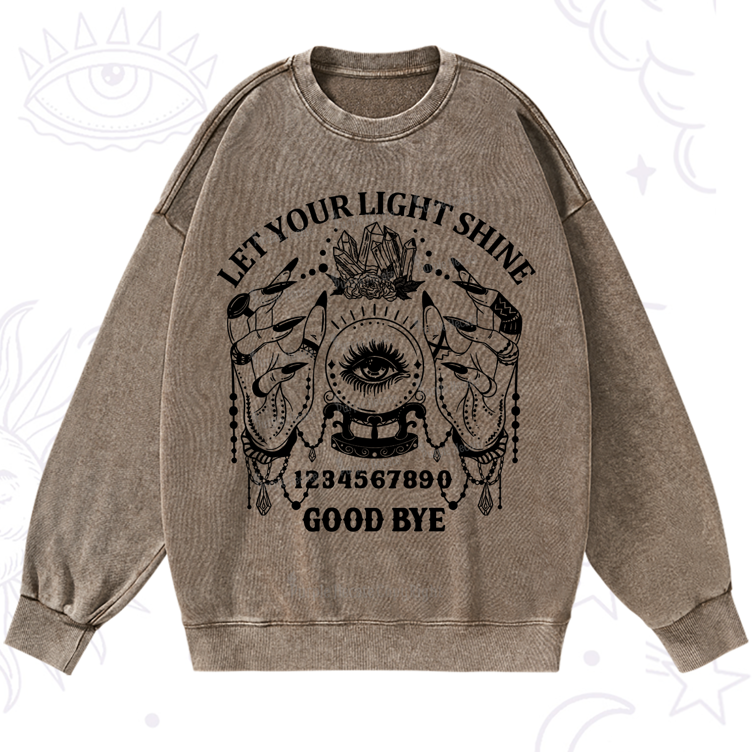 Purplehecate The Frendies Tarot Card Washed Sweatshirt