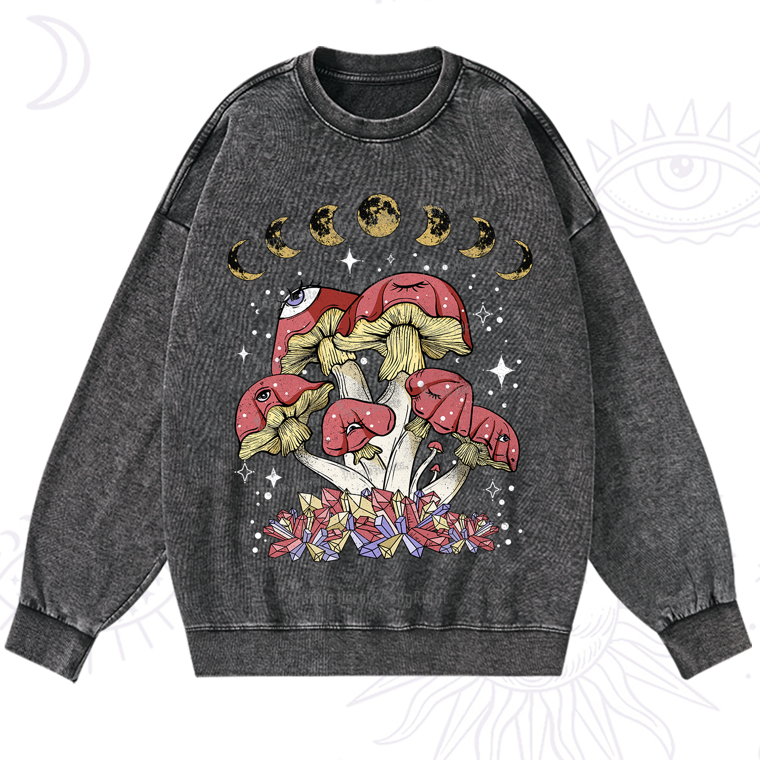 Purplehecate Magic Mushroom Washed Sweatshirt