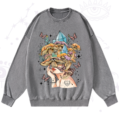 Purplehecate Crystal Goddess Washed Sweatshirt