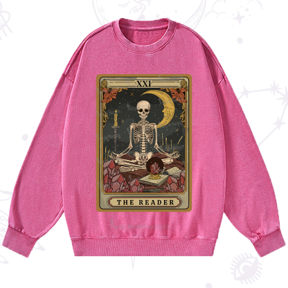 Purplehecate The Reader Tarot Washed Sweatshirt